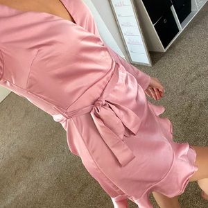 Silky pink dress